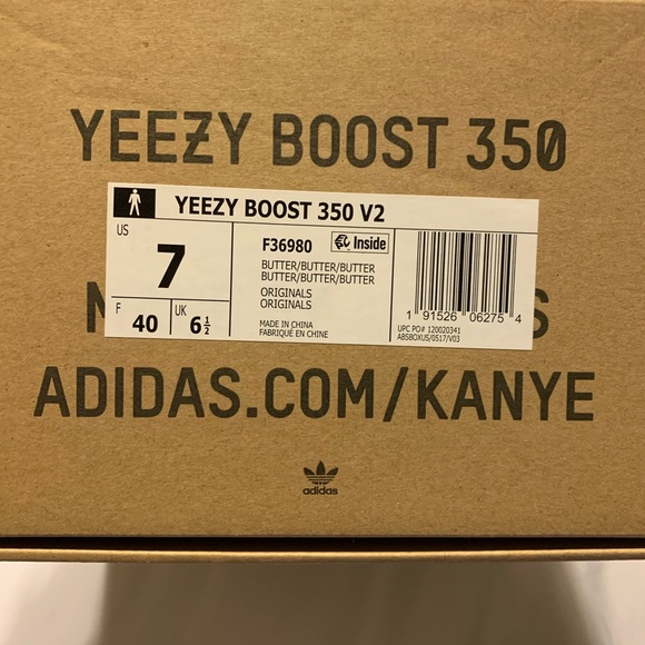 YEEZY BOOST 350 V2 BUTTER BOX US 7 - Picture 4 of 6